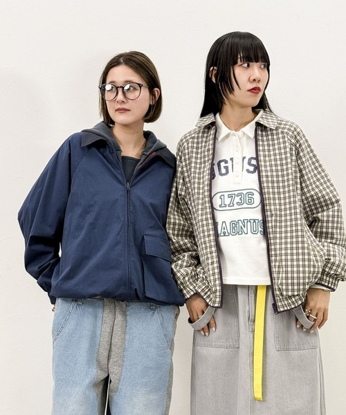 niko and...（ニコアンド）の「[MODE NORM CORE] リバーシブルシャカブルゾン（ブルゾン・レディース・ボルドー/ネイビー/キャメル・LARGE/MEDIUM）」の8枚目の写真