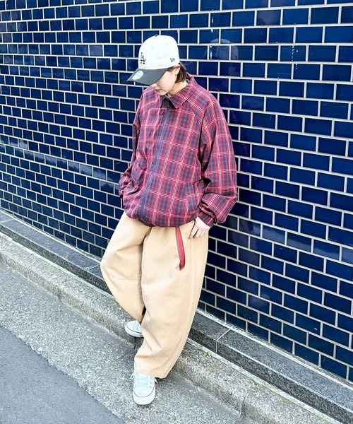 niko and...（ニコアンド）の「[MODE NORM CORE] リバーシブルシャカブルゾン（ブルゾン・レディース・ボルドー/ネイビー/キャメル・LARGE/MEDIUM）」の21枚目の写真