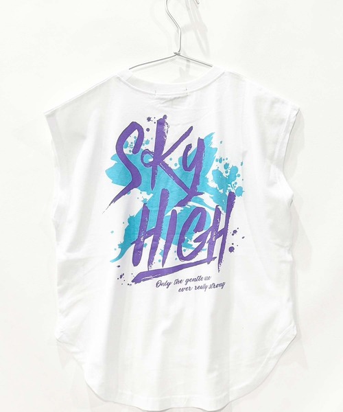 その他セレクト（ソノタセレクト）の「グラフィックプリント オーバーサイズ ノースリーブ Tシャツ（Tシャツ/カットソー・キッズ・ホワイト系その他/ホワイト系その他2/ブラック/モカ/ネイビー/チャコール/ブラック系その他/ブラック系その他2/オフホワイト・110/120/130/140/150/160）」の11枚目の写真