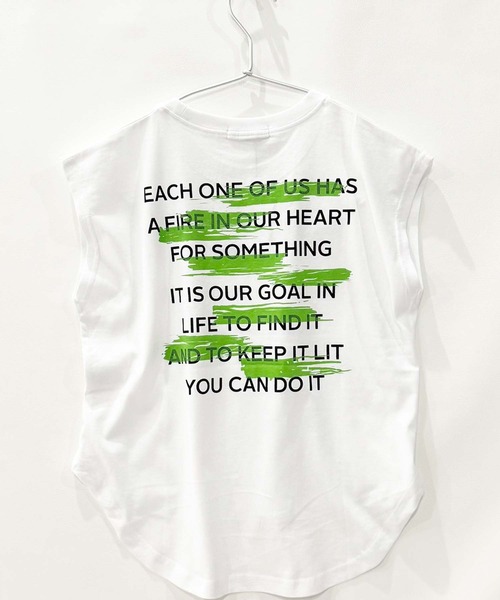 その他セレクト（ソノタセレクト）の「グラフィックプリント オーバーサイズ ノースリーブ Tシャツ（Tシャツ/カットソー・キッズ・ホワイト系その他/ホワイト系その他2/ブラック/モカ/ネイビー/チャコール/ブラック系その他/ブラック系その他2/オフホワイト・110/120/130/140/150/160）」の14枚目の写真