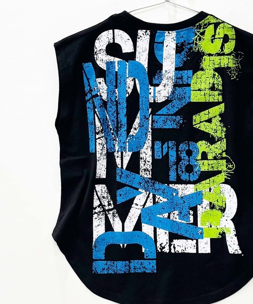 その他セレクト（ソノタセレクト）の「グラフィックプリント オーバーサイズ ノースリーブ Tシャツ（Tシャツ/カットソー・キッズ・ホワイト系その他/ホワイト系その他2/ブラック/モカ/ネイビー/チャコール/ブラック系その他/ブラック系その他2/オフホワイト・110/120/130/140/150/160）」の18枚目の写真
