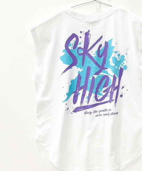 その他セレクト（ソノタセレクト）の「グラフィックプリント オーバーサイズ ノースリーブ Tシャツ（Tシャツ/カットソー・キッズ・ホワイト系その他/ホワイト系その他2/ブラック/モカ/ネイビー/チャコール/ブラック系その他/ブラック系その他2/オフホワイト・110/120/130/140/150/160）」の19枚目の写真