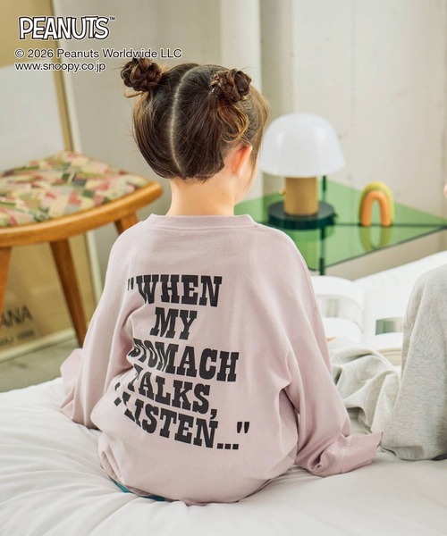 GLOBAL WORK（グローバルワーク）の「PEANUTS/ヘビロッTEEプリント長袖T/633928（Tシャツ/カットソー・キッズ・チャコールグレー/ピンク・110cm/160cm/120cm/100cm/150cm/140cm/130cm）」の10枚目の写真