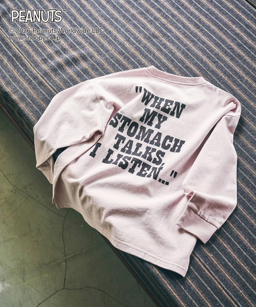 GLOBAL WORK（グローバルワーク）の「PEANUTS/ヘビロッTEEプリント長袖T/633928（Tシャツ/カットソー・キッズ・チャコールグレー/ピンク・110cm/160cm/120cm/100cm/150cm/140cm/130cm）」の11枚目の写真