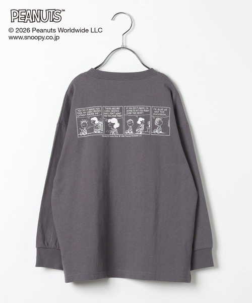 GLOBAL WORK（グローバルワーク）の「PEANUTS/ヘビロッTEEプリント長袖T/633928（Tシャツ/カットソー・キッズ・チャコールグレー/ピンク・110cm/160cm/120cm/100cm/150cm/140cm/130cm）」の13枚目の写真
