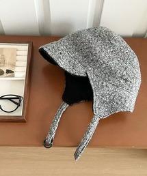 NOWLE（ノウル）の「【NOWLE】起毛ウール調 イヤーフラップ フライトキャップ（キャップ）」