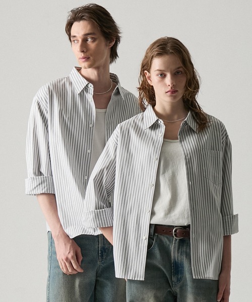 CLEL(クレイル)の「【CLEL】Royal Oxford Regular Collar Shirt / ロイヤルオックスフォード レギュラーカラーシャツ(シャツ/ブラウス・メンズ・ブラック/サックスブルー/ホワイト/レッド/グレー系/サックスブルー系/ホワイト系・L/M/S/XS)」の3枚目の写真