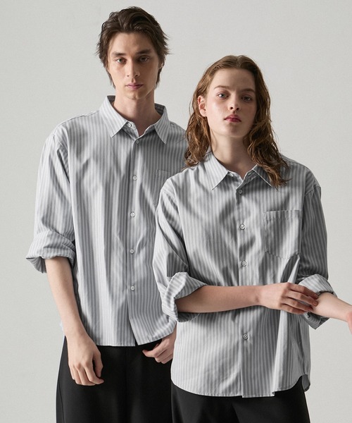 CLEL(クレイル)の「【CLEL】Royal Oxford Regular Collar Shirt / ロイヤルオックスフォード レギュラーカラーシャツ(シャツ/ブラウス・メンズ・ブラック/サックスブルー/ホワイト/レッド/グレー系/サックスブルー系/ホワイト系・L/M/S/XS)」の5枚目の写真