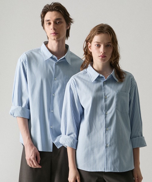 CLEL(クレイル)の「【CLEL】Royal Oxford Regular Collar Shirt / ロイヤルオックスフォード レギュラーカラーシャツ(シャツ/ブラウス・メンズ・ブラック/サックスブルー/ホワイト/レッド/グレー系/サックスブルー系/ホワイト系・L/M/S/XS)」の7枚目の写真