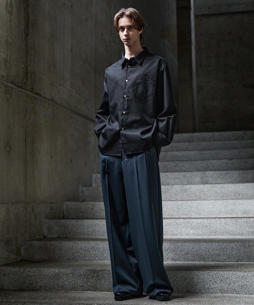 CLEL（クレイル）の「【CLEL】Royal Oxford Regular Collar Shirt / ロイヤルオックスフォード レギュラーカラーシャツ（シャツ/ブラウス・メンズ・ブラック/サックスブルー/ホワイト・L/M/S/XS）」の5枚目の写真