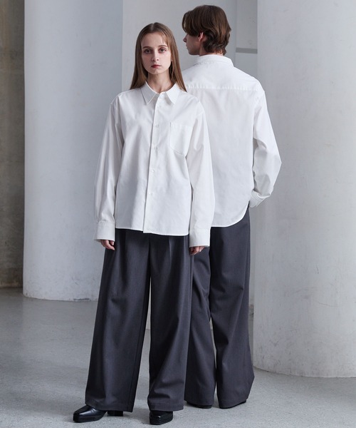 CLEL（クレイル）の「【CLEL】Royal Oxford Regular Collar Shirt / ロイヤルオックスフォード レギュラーカラーシャツ（シャツ/ブラウス・メンズ・ブラック/サックスブルー/ホワイト・L/M/S/XS）」の16枚目の写真