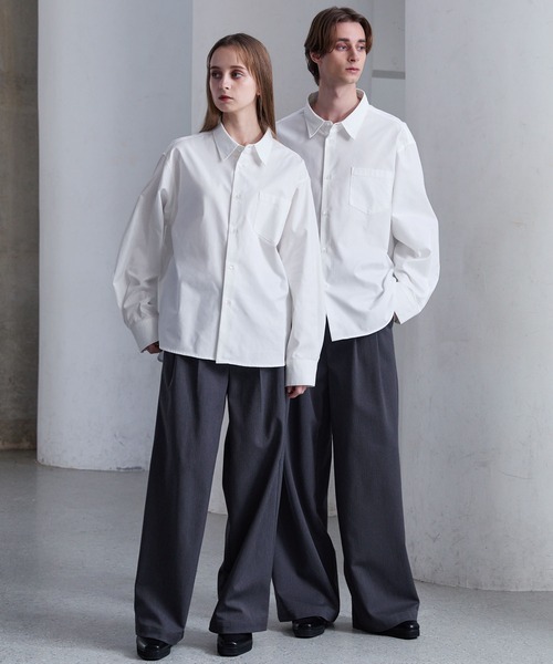 CLEL（クレイル）の「【CLEL】Royal Oxford Regular Collar Shirt / ロイヤルオックスフォード レギュラーカラーシャツ（シャツ/ブラウス・メンズ・ブラック/サックスブルー/ホワイト・L/M/S/XS）」の17枚目の写真