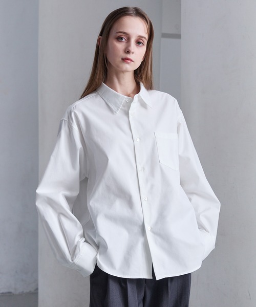 CLEL（クレイル）の「【CLEL】Royal Oxford Regular Collar Shirt / ロイヤルオックスフォード レギュラーカラーシャツ（シャツ/ブラウス・メンズ・ブラック/サックスブルー/ホワイト・L/M/S/XS）」の19枚目の写真