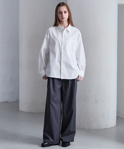 CLEL（クレイル）の「【CLEL】Royal Oxford Regular Collar Shirt / ロイヤルオックスフォード レギュラーカラーシャツ（シャツ/ブラウス・メンズ・ブラック/サックスブルー/ホワイト・L/M/S/XS）」の20枚目の写真