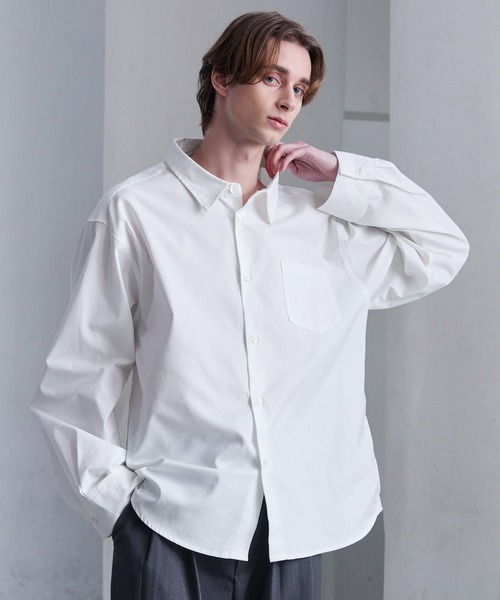 CLEL（クレイル）の「【CLEL】Royal Oxford Regular Collar Shirt / ロイヤルオックスフォード レギュラーカラーシャツ（シャツ/ブラウス・メンズ・ブラック/サックスブルー/ホワイト・L/M/S/XS）」の22枚目の写真