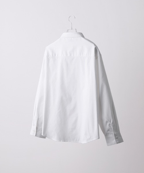 CLEL（クレイル）の「【CLEL】Royal Oxford Regular Collar Shirt / ロイヤルオックスフォード レギュラーカラーシャツ（シャツ/ブラウス・メンズ・ブラック/サックスブルー/ホワイト・L/M/S/XS）」の7枚目の写真