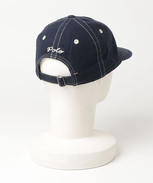 POLO RALPH LAUREN（ポロ ラルフ ローレン）の「ブラッシュド シャモア ボール キャップ（キャップ・メンズ・ネイビー系1・ONE）」の5枚目の写真