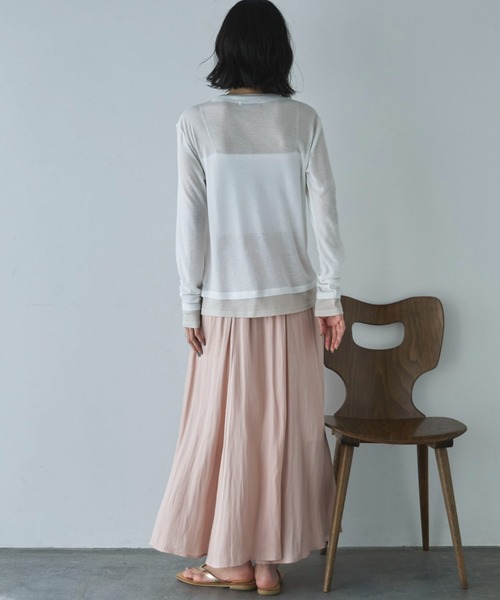 Doux archives（ドゥアルシーヴ）の「レイヤード風ロンＴｅｅ（Tシャツ/カットソー・レディース・ベージュ/ピンク/ブルー/オフホワイト・FREE）」の11枚目の写真