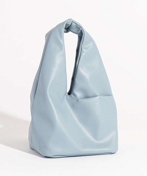 YAHKI（ヤーキ）の「YAHKI/ヤーキ FAKE LEATJER ブランドロゴ ワンショルダーバッグ 2026年春夏（ハンドバッグ・レディース・ブラック/ライトブルー/アイボリー・FREE）」の9枚目の写真