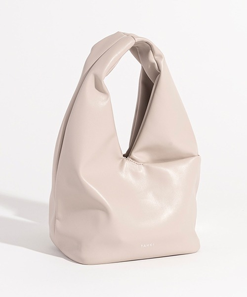 YAHKI（ヤーキ）の「YAHKI/ヤーキ FAKE LEATJER ブランドロゴ ワンショルダーバッグ 2026年春夏（ハンドバッグ・レディース・ブラック/ライトブルー/アイボリー・FREE）」の12枚目の写真