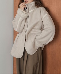 リバーシブル エコムートンボアコート