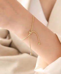 Rennet（レネット）の「【 金属アレルギー対応 】 ステンレス リボンスネークチェーンブレスレット（ブレスレット）」