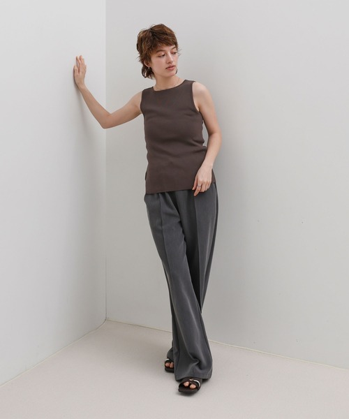 select MOCA(セレクトモカ)の「【機能素材】プレーンニットタンクトップ(ニット/セーター・レディース・ブラウン/ブラック/アイボリー・FREE)」の15枚目の写真
