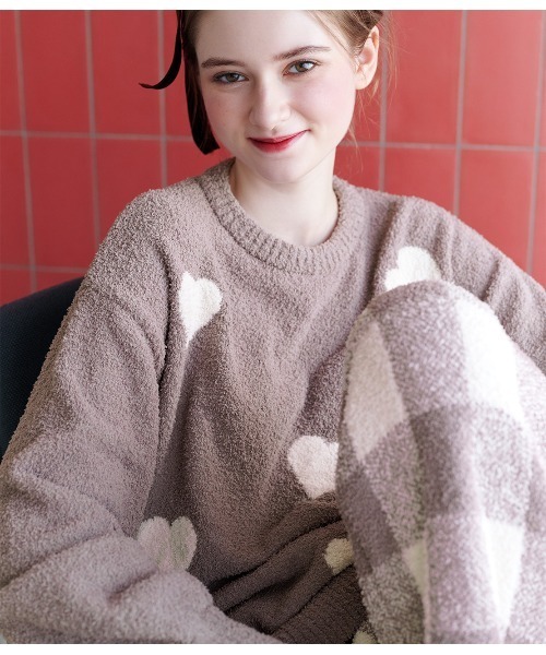 ホイップリーハートチェックパジャマ（ルームウェア/パジャマ）｜PEACH