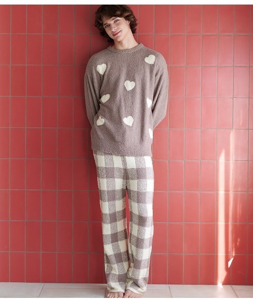 ホイップリーハートチェックパジャマ（ルームウェア/パジャマ）｜PEACH