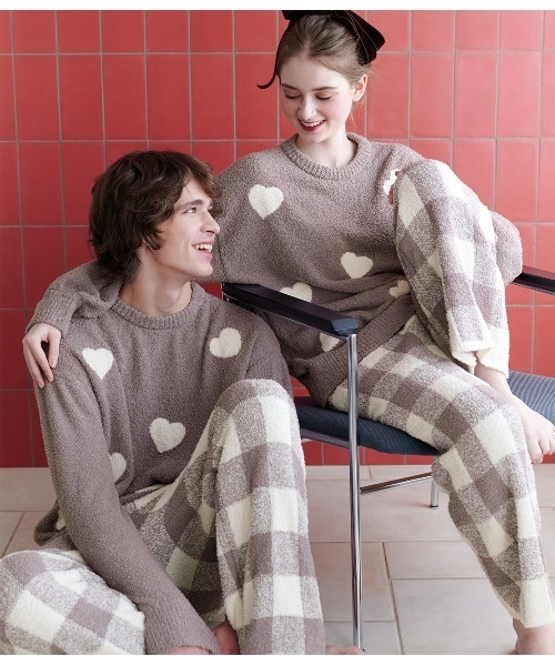 PEACH JOHN（ピーチジョン）の「ホイップリーハートチェックパジャマ（ルームウェア/パジャマ・レディース・レッド/グレイッシュベージュ・1/2）」の12枚目の写真