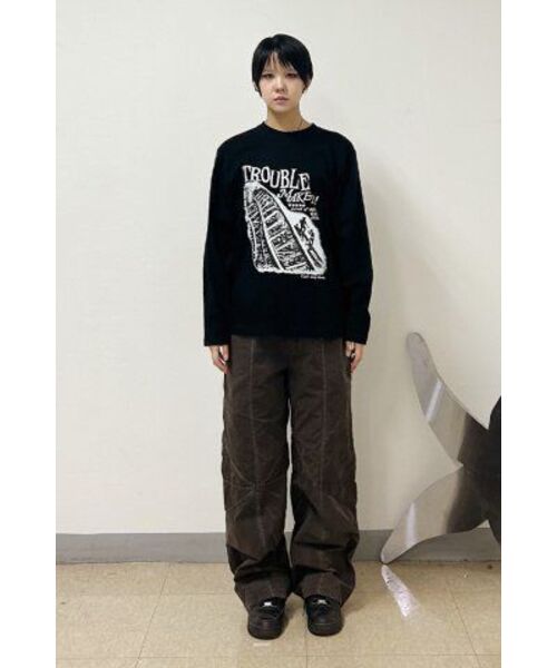 THECOLDESTMOMENT(ザコールデストモーメント)の「TCM trouble long sleeve (black)(Tシャツ/カットソー・レディース・その他・L/M)」の6枚目の写真