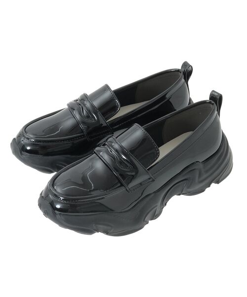 earth music&ecology（アースミュージックアンドエコロジー）の「スニーカーローファー（ローファー・レディース・ブラック/ベージュ・M/S/L）」の22枚目の写真