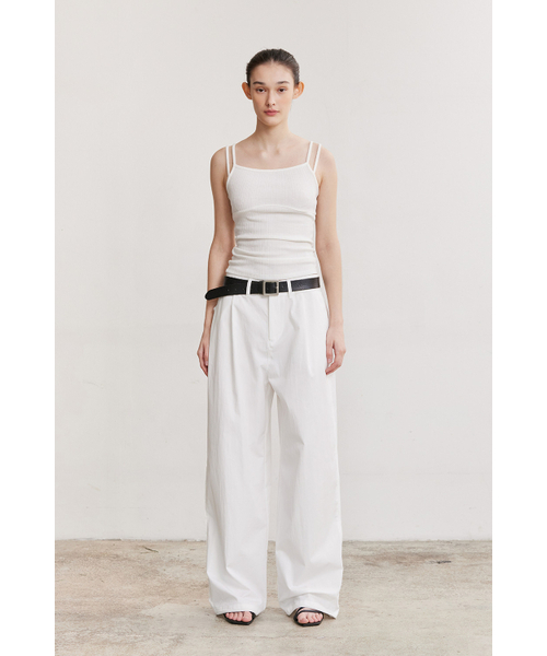 AFTERHOURS(アフターアワーズ)の「DOUBLE STRAP SLEEVELESS (IVORY)(Tシャツ/カットソー・レディース・その他・FREE)」の2枚目の写真