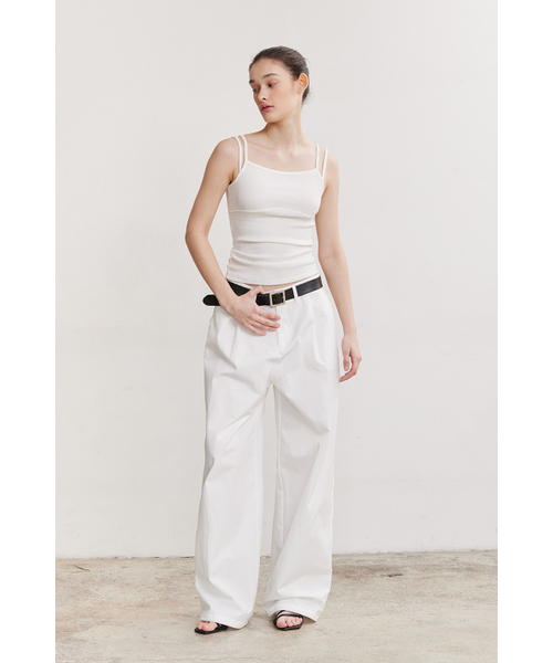 AFTERHOURS(アフターアワーズ)の「DOUBLE STRAP SLEEVELESS (IVORY)(Tシャツ/カットソー・レディース・その他・FREE)」の3枚目の写真