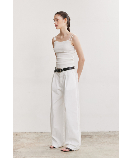 AFTERHOURS(アフターアワーズ)の「DOUBLE STRAP SLEEVELESS (IVORY)(Tシャツ/カットソー・レディース・その他・FREE)」の4枚目の写真