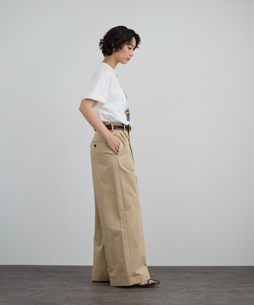 SALON adam et rope'（サロン アダム エ ロペ）の「tacca Cギャバ STYLE UP TACK PANTS（その他パンツ・レディース・ベージュ/チャコールグレー・S/M）」の21枚目の写真