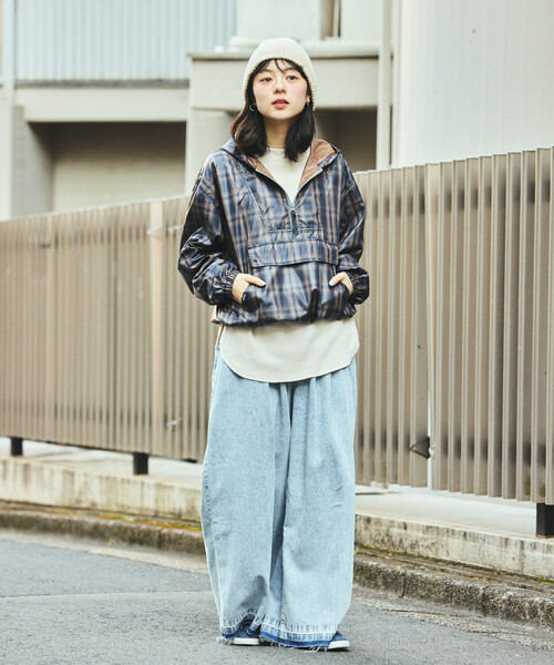 FREAK'S STORE(フリークスストア)の「Foxfire × FREAK'S STORE/フォックスファイヤー 別注 New Destination Anorak/ニュー デスティネーションアノラックパーカ(マウンテンパーカー・レディース・ネイビー/ベージュ・フリ-)」の5枚目の写真