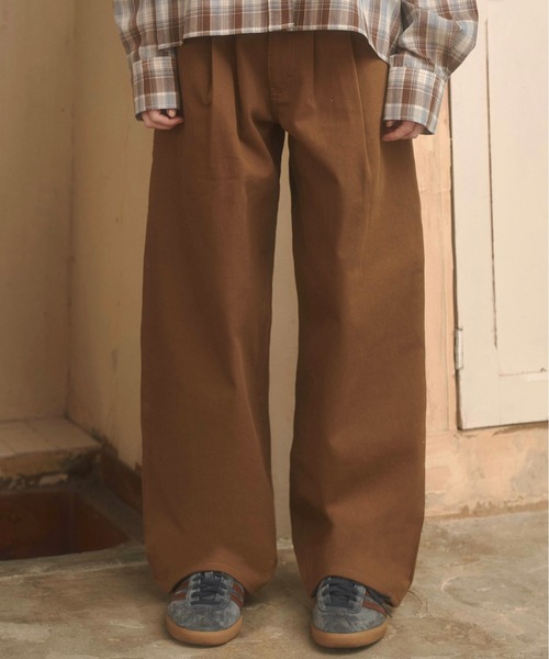 Zooodle（ズードル）の「Wide work pants - ワイドワークパンツ -（その他パンツ・メンズ・ブラウン/ベージュ・MEDIUM/LARGE）」の2枚目の写真