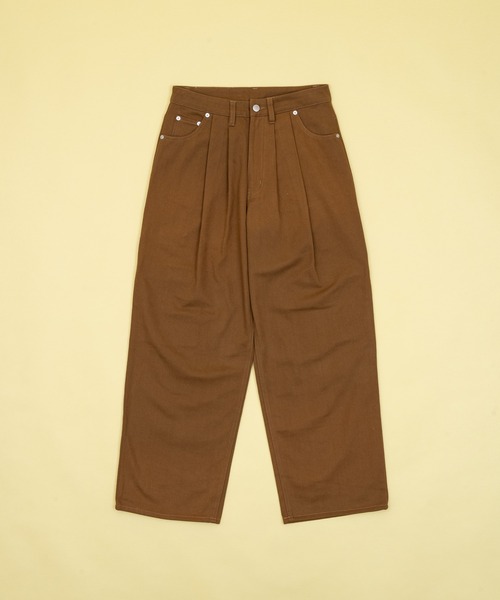 Zooodle（ズードル）の「Wide work pants - ワイドワークパンツ -（その他パンツ・メンズ・ブラウン/ベージュ・MEDIUM/LARGE）」の3枚目の写真