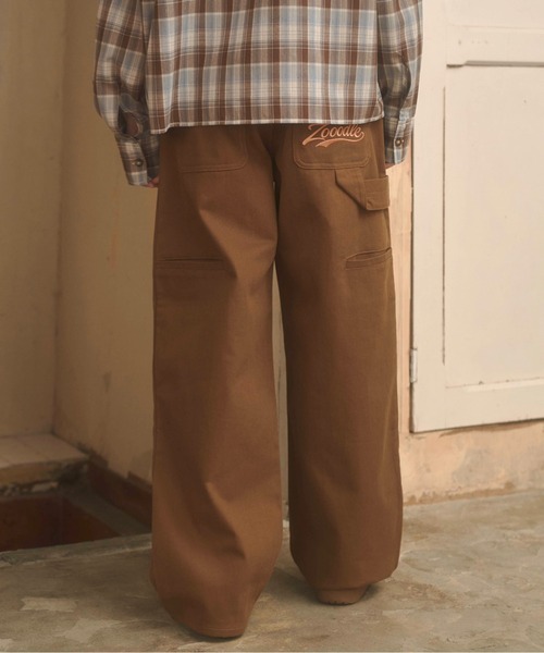 Zooodle（ズードル）の「Wide work pants - ワイドワークパンツ -（その他パンツ・メンズ・ブラウン/ベージュ・MEDIUM/LARGE）」の21枚目の写真