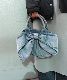 RODEO CROWNS WIDE BOWL（ロデオクラウンズワイドボウル）の「リボンデニムミニトート（トートバッグ）」