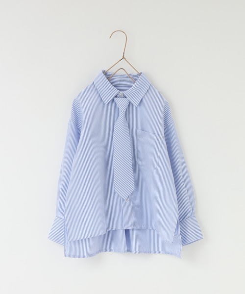 LOWRYS FARM（ローリーズファーム）の「タイツキシャツＬＳ　636549（シャツ/ブラウス・キッズ・グレー/ライトブルー・110cm/150cm/140cm/130cm/120cm）」の2枚目の写真