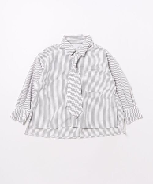 LOWRYS FARM（ローリーズファーム）の「タイツキシャツＬＳ　636549（シャツ/ブラウス・キッズ・グレー/ライトブルー・110cm/150cm/140cm/130cm/120cm）」の5枚目の写真