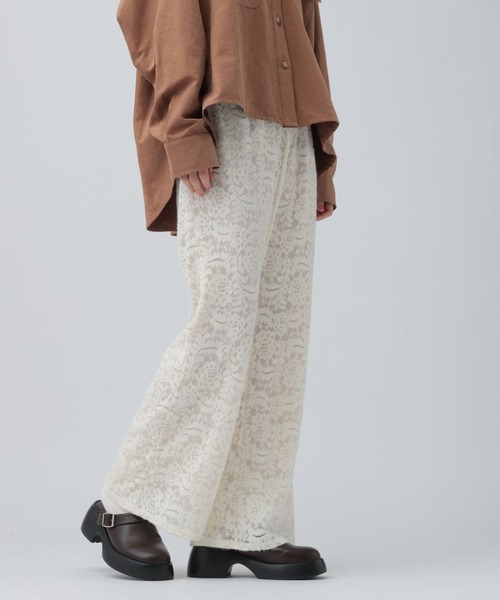 LEPSIM(レプシィム)の「起毛レースパンツ 638770(その他パンツ・レディース・オフホワイト/グリーン/ブラック・FREE)」の15枚目の写真