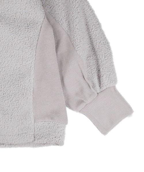 SWITCH BY ARCH(スイッチバイアーチ)の「【W】【it】【ARC】【SWITCH by ARCH】Boa Fleece × Knit Zip Cardigan(カーディガン/ボレロ・レディース・グレイッシュベージュ/アイボリー・FREE)」の3枚目の写真