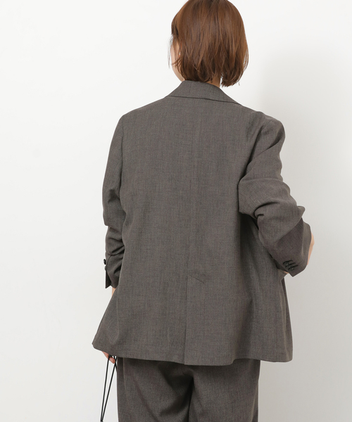 JOURNAL STANDARD relume（ジャーナルスタンダード　レリューム）の「［26SS新作 / 防シワ］メランジドビーダブルジャケット（テーラードジャケット・レディース・ベージュ/ブラウン・36/38）」の21枚目の写真