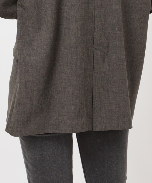 JOURNAL STANDARD relume（ジャーナルスタンダード　レリューム）の「［26SS新作 / 防シワ］メランジドビーダブルジャケット（テーラードジャケット・レディース・ベージュ/ブラウン・36/38）」の4枚目の写真