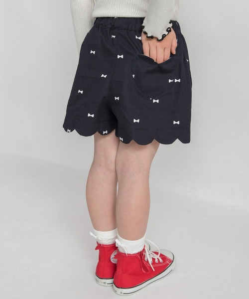 BRANSHES（ブランシェス）の「【マシュマロ】裾スカラップショートパンツ（その他パンツ・キッズ・ピンクベージュ/ブルー/カラフル/アイボリー/ネイビー/ブラック・100/150/90/80/120/110/130/140）」の6枚目の写真
