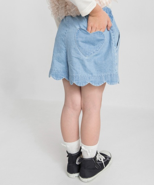 BRANSHES（ブランシェス）の「【マシュマロ】裾スカラップショートパンツ（その他パンツ・キッズ・ピンクベージュ/ブルー/カラフル/アイボリー/ネイビー/ブラック・100/150/90/80/120/110/130/140）」の4枚目の写真