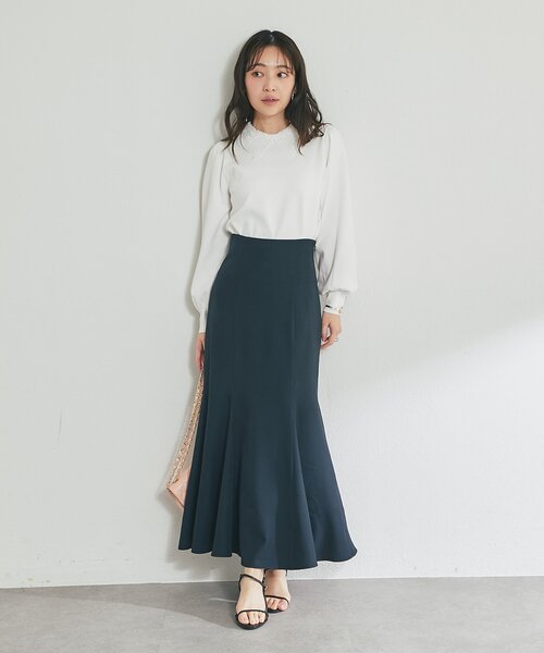 La boutique BonBon(ラブティックボンボン)の「【今すぐお届け・スタイルUP】マーメイドレースアップスカート(スカート・レディース・ネイビー/ピンク/オフホワイト・36/38/34)」の19枚目の写真